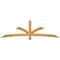 Ekena Millwork Davenport Rough Sawn Timber Gable Bracket, Western Red Cedar, 96"W x 28"H x 2"D x 4"F, 7/12 Pitch GBW096X28X0204DAV00RWR - alternate 1
